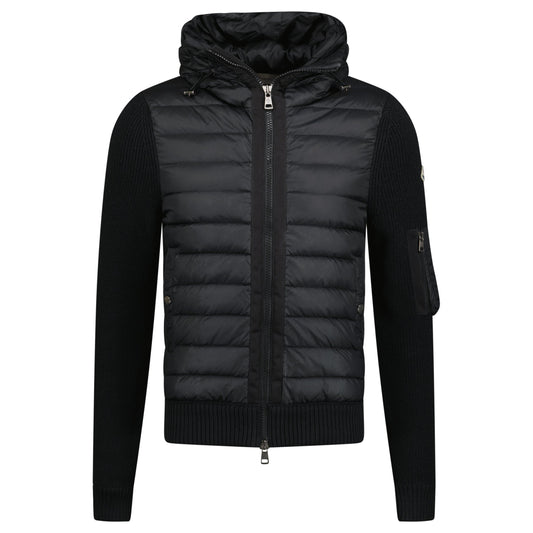 MONCLER TRICOT CARDIGAN JACKET BLACK - MEDIUM - affluentarchivesUsed HIGH END DESIGNER CLOTHING