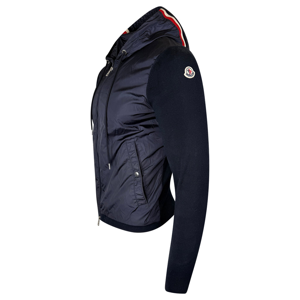 MONCLER TRICOT CARDIGAN JACKET NAVY - SMALL - Affluent ArchivesUsed HIGH END DESIGNER CLOTHING