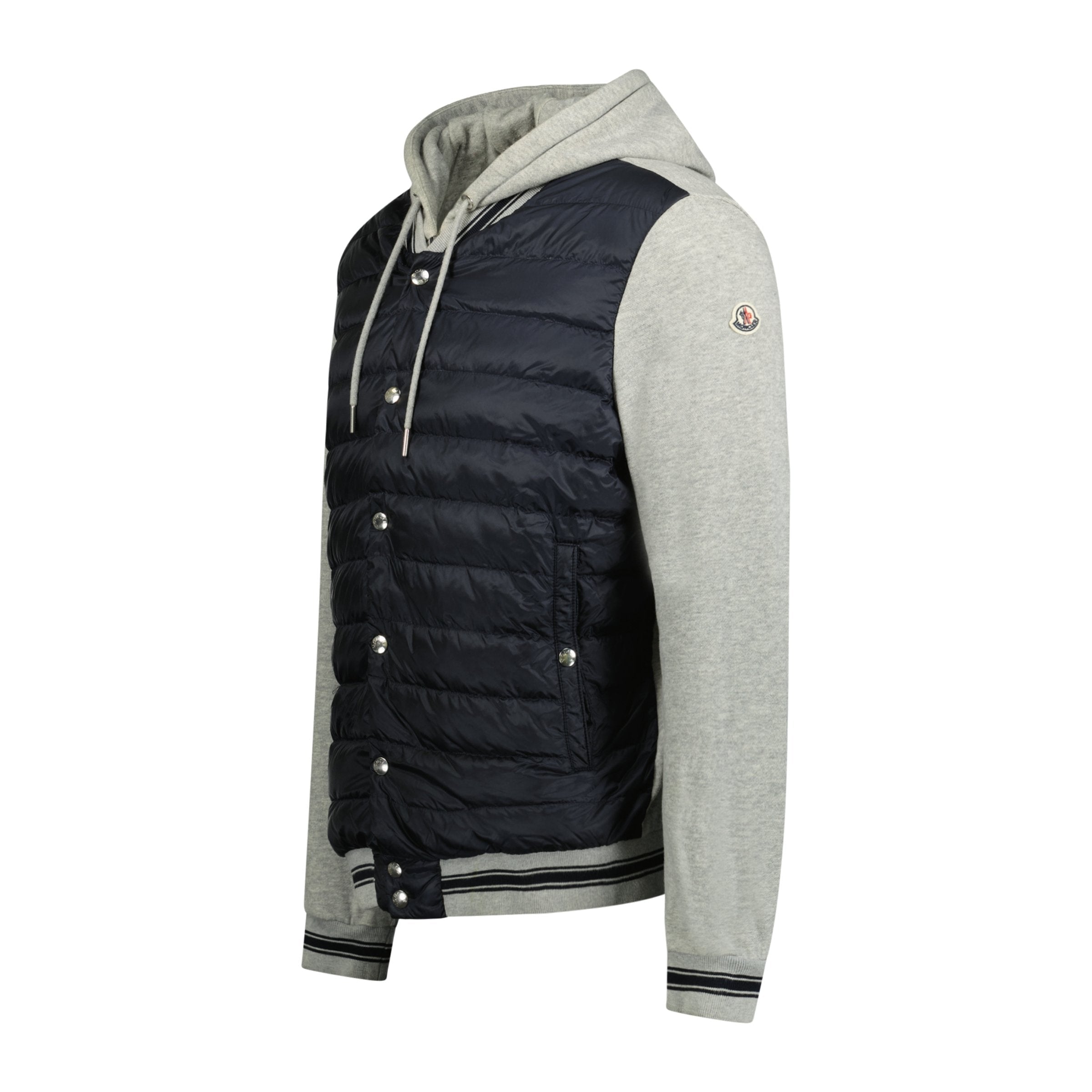 MONCLER TRICOT HOODIE NAVY - LARGE (Fits Medium) - Affluent ArchivesUsed HIGH END DESIGNER CLOTHING