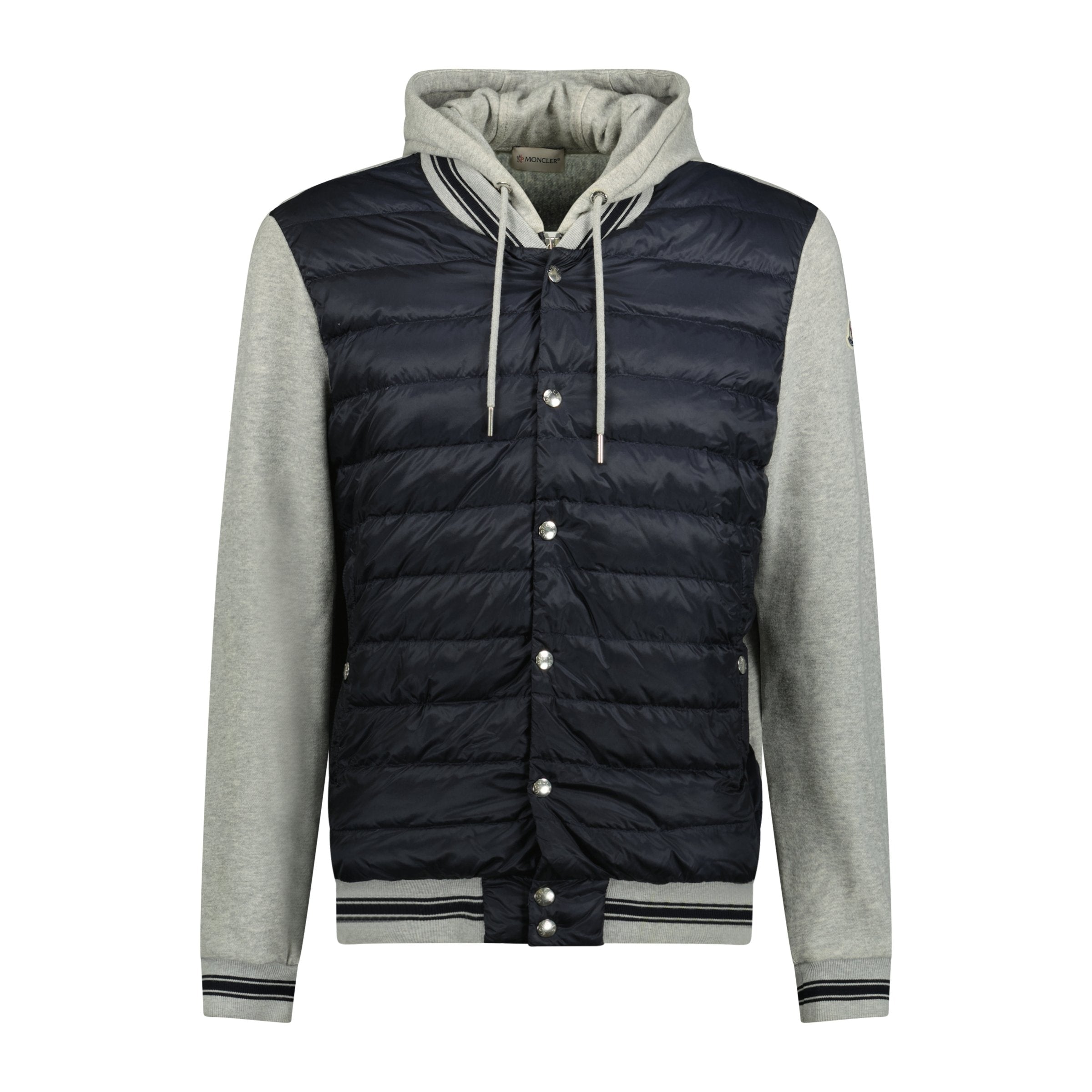 MONCLER TRICOT HOODIE NAVY - LARGE (Fits Medium) - Affluent ArchivesUsed HIGH END DESIGNER CLOTHING