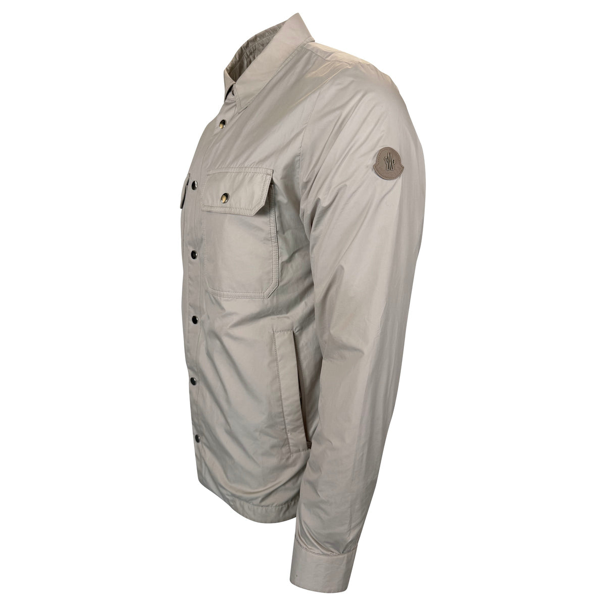 MONLER PIZ OVER SHIRT JACKET BEIGE - SIZE 3 (M) | PRE OWNED - Affluent ArchivesUsed HIGH END DESIGNER CLOTHING