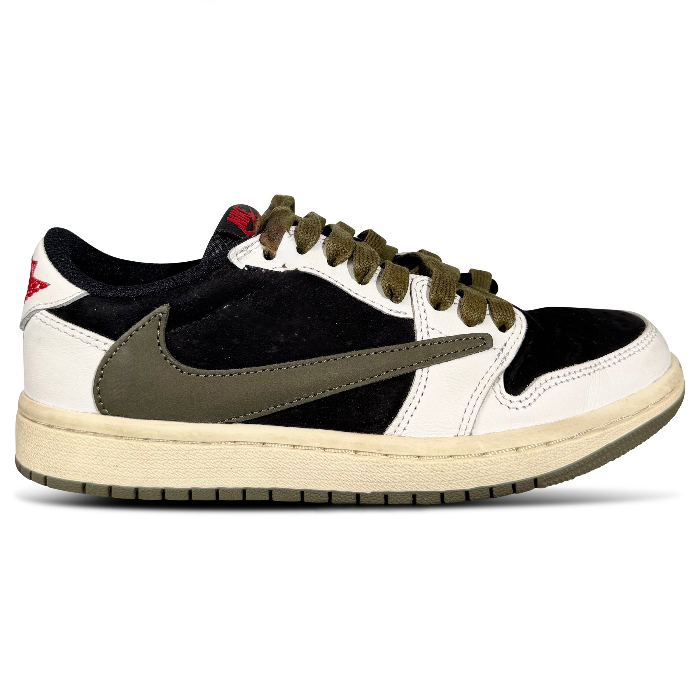 NIKE TRAVIS SCOTT X AIR JORDAN 1 LOW OG SP OLIVE - UK 3 | PRE OWNED - Affluent ArchivesUsed HIGH END DESIGNER CLOTHING