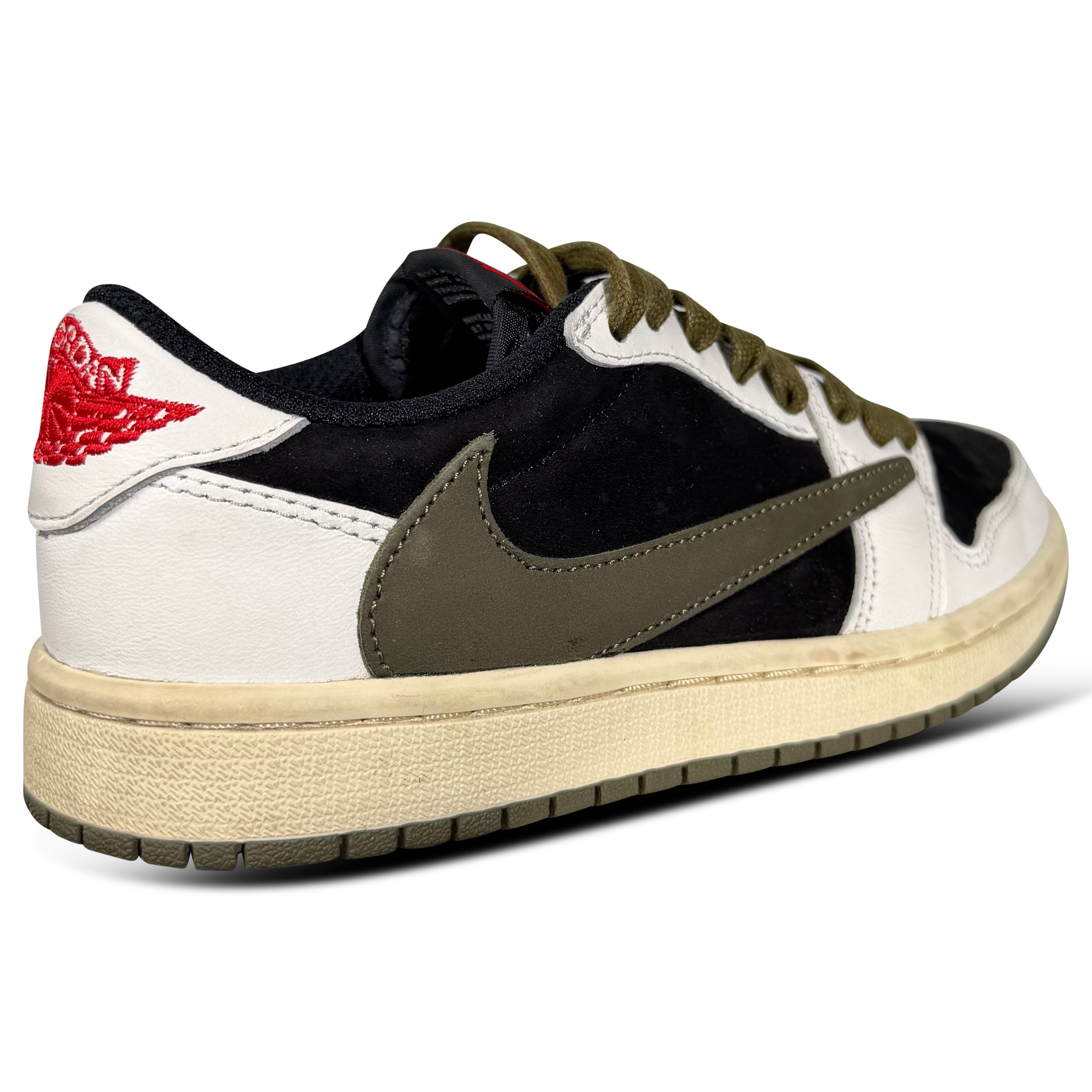 NIKE TRAVIS SCOTT X AIR JORDAN 1 LOW OG SP OLIVE - UK 3 | PRE OWNED - Affluent ArchivesUsed HIGH END DESIGNER CLOTHING