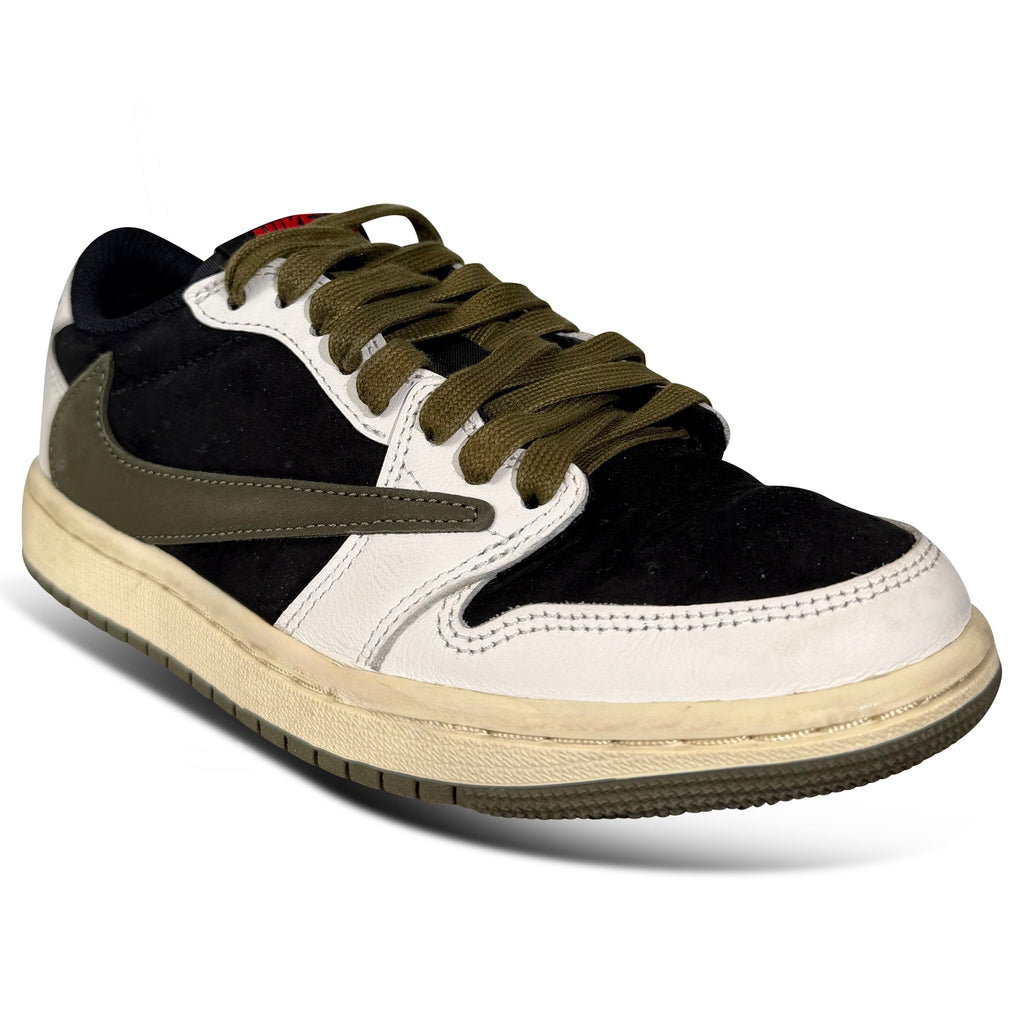 NIKE TRAVIS SCOTT X AIR JORDAN 1 LOW OG SP OLIVE - UK 3 | PRE OWNED - Affluent ArchivesUsed HIGH END DESIGNER CLOTHING
