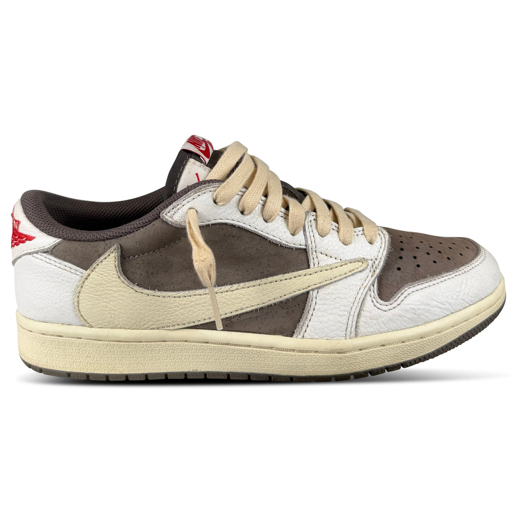 NIKE TRAVIS SCOTT X AIR JORDAN REVERSE MOCHA LOW OG - UK 7.5 | PRE OWNED - Affluent ArchivesUsed HIGH END DESIGNER CLOTHING