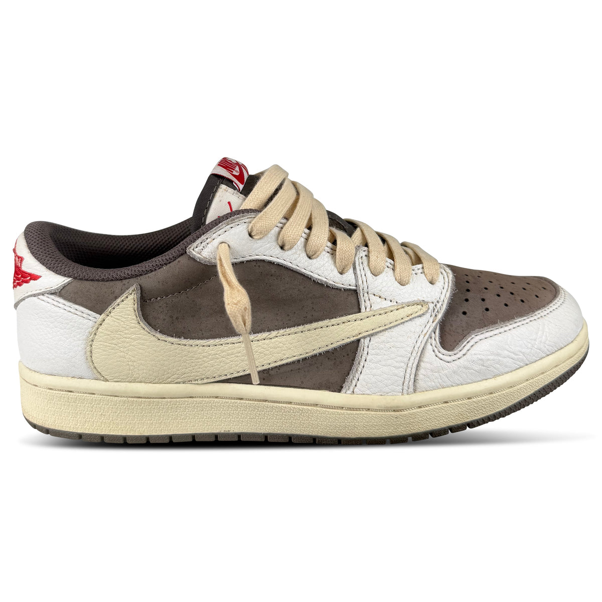 NIKE TRAVIS SCOTT X AIR JORDAN REVERSE MOCHA LOW OG - UK 7.5 | PRE OWNED - Affluent ArchivesUsed HIGH END DESIGNER CLOTHING