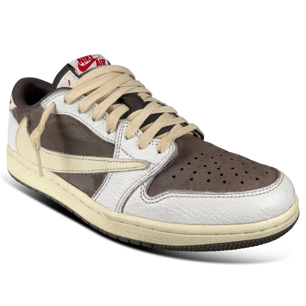 NIKE TRAVIS SCOTT X AIR JORDAN REVERSE MOCHA LOW OG - UK 7.5 | PRE OWNED - Affluent ArchivesUsed HIGH END DESIGNER CLOTHING