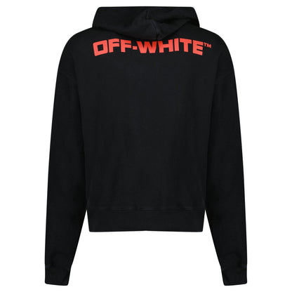 OFF WHITE HOODIE BLACK/WHITE - MEDIUM - Affluent ArchivesUsed HIGH END DESIGNER CLOTHING