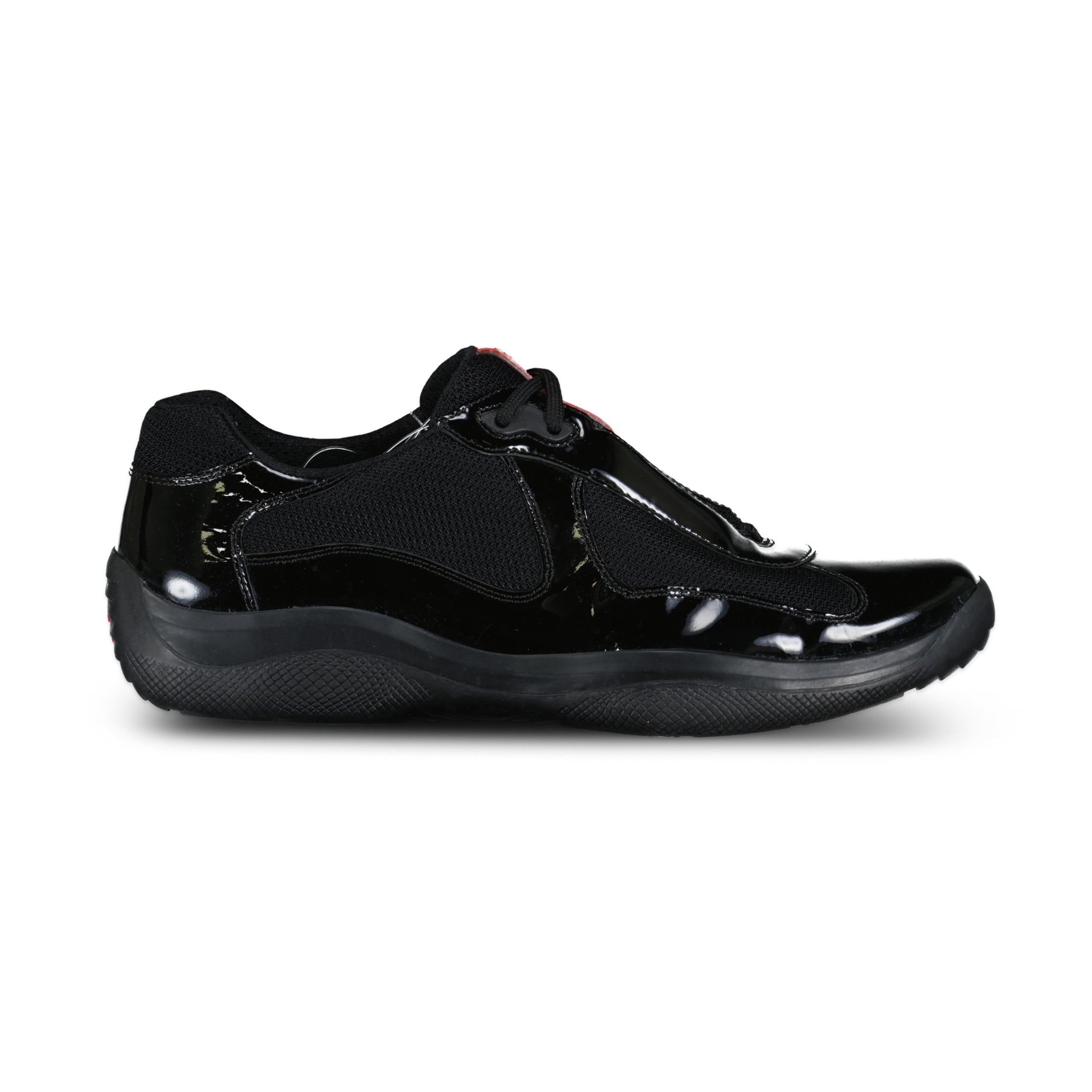 PRADA AMERICA CUP BLACK TRAINER - UK 6 (Fit 7) - Affluent ArchivesUsed HIGH END DESIGNER CLOTHING