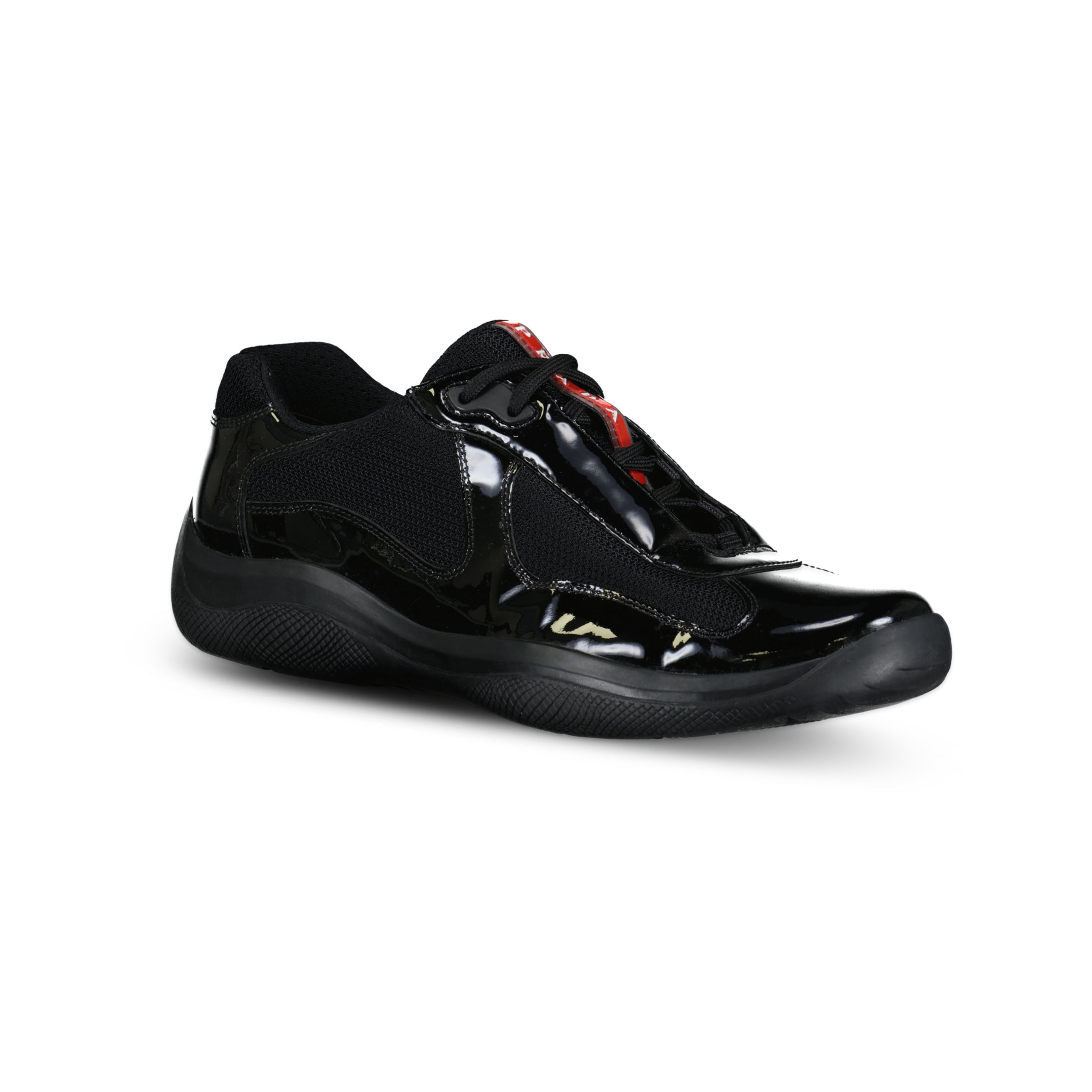 PRADA AMERICA CUP BLACK TRAINER - UK 6 (Fit 7) - Affluent ArchivesUsed HIGH END DESIGNER CLOTHING