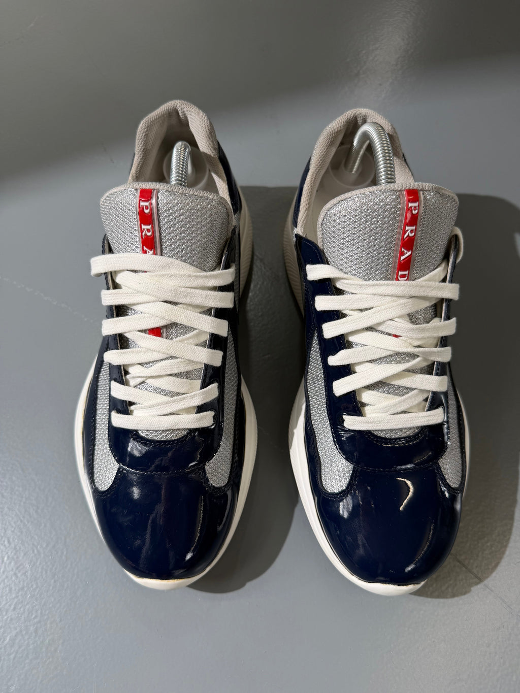 PRADA AMERICA CUP NAVY - UK 7.5 (Fit 8.5) - Affluent ArchivesUsed HIGH END DESIGNER CLOTHING