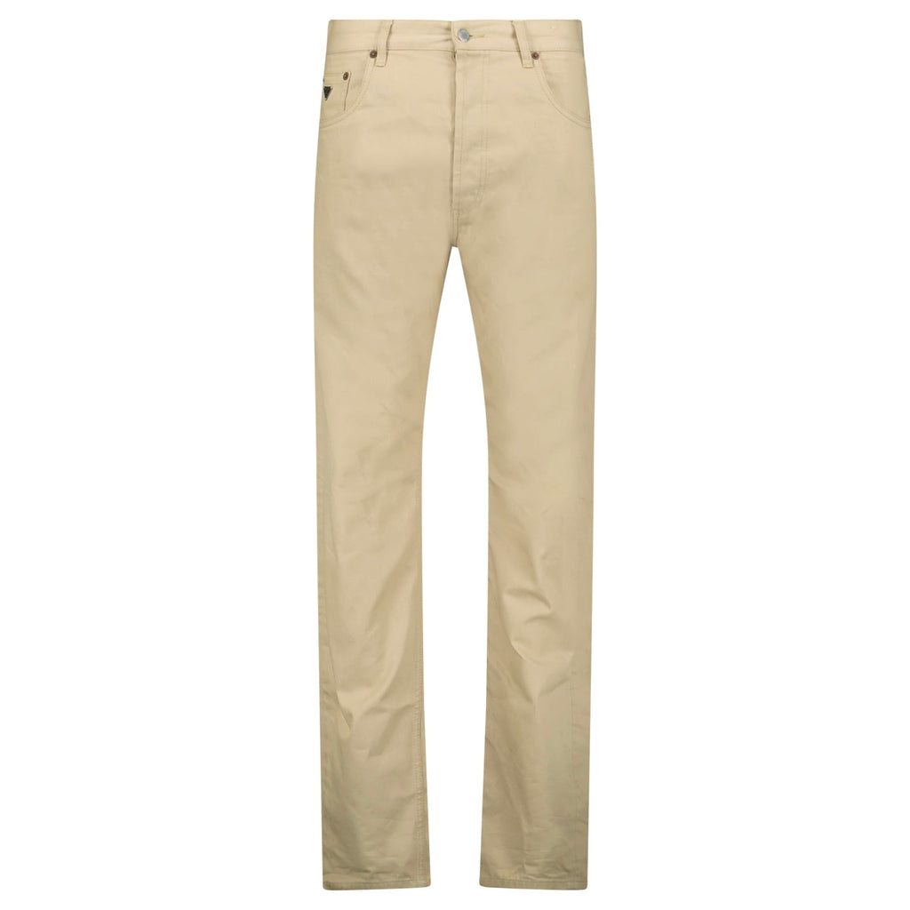 PRADA BEIGE LOGO JEANS - 32W/32L | PRE OWNED - Affluent ArchivesUsed HIGH END DESIGNER CLOTHING