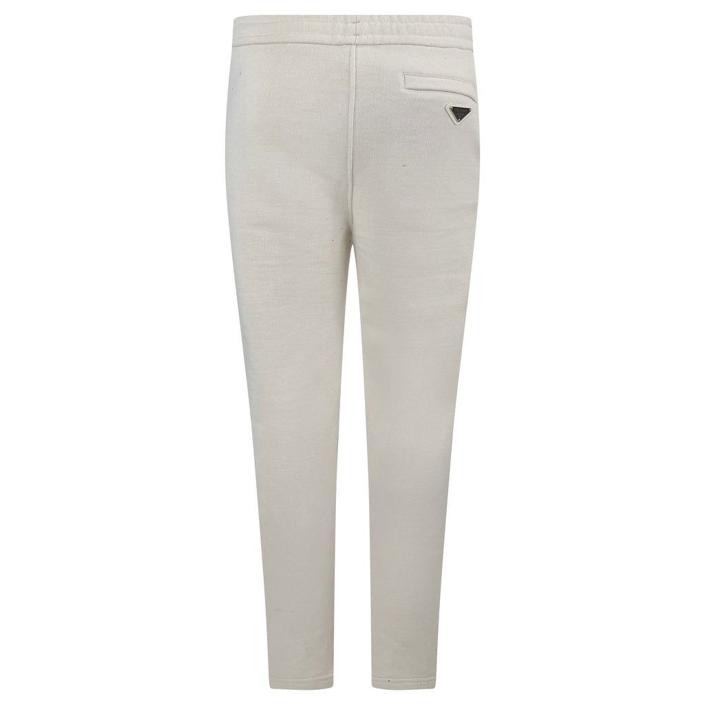 PRADA BEIGE PLAQUE TRACK PANTS - SMALL (Fit Large) - Affluent ArchivesUsed HIGH END DESIGNER CLOTHING