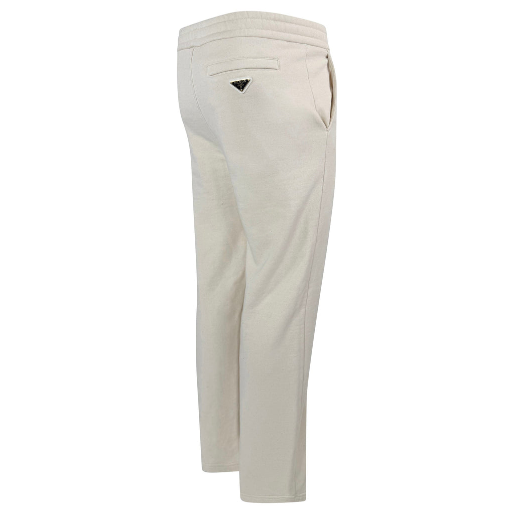 PRADA BEIGE PLAQUE TRACK PANTS - SMALL (Fit Large) - Affluent ArchivesUsed HIGH END DESIGNER CLOTHING