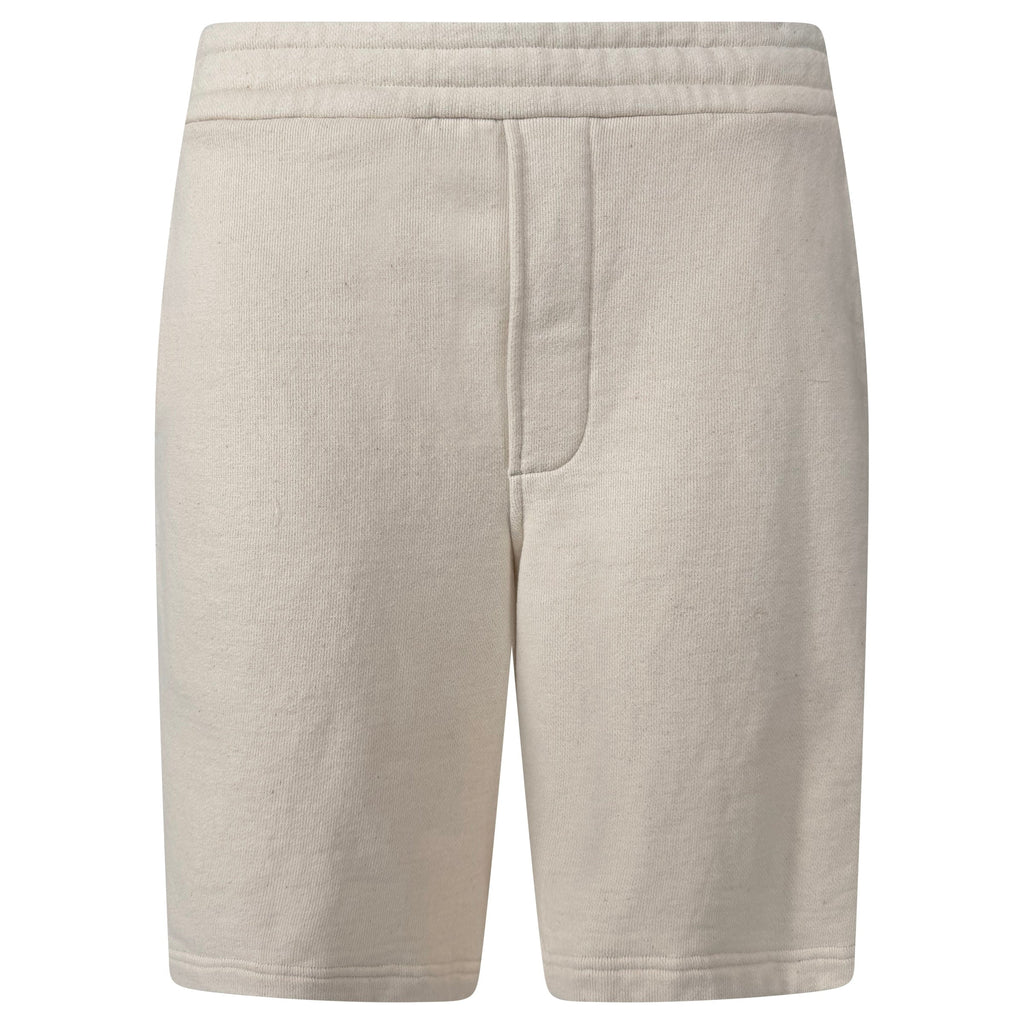 PRADA BEIGE PLAQUE TRACK SHORTS - MEDIUM (Fit Large) - Affluent ArchivesUsed HIGH END DESIGNER CLOTHING
