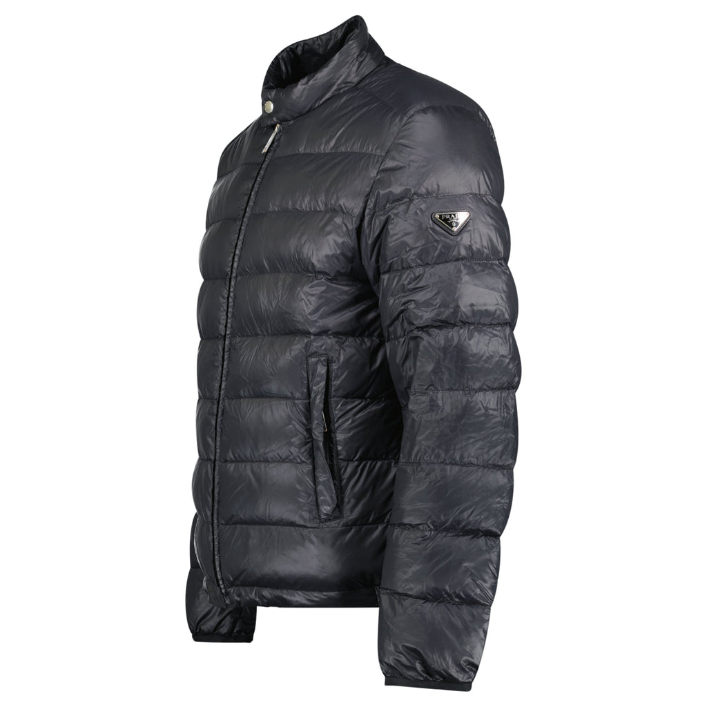 PRADA BLACK PUFFER COAT - L (Fits M) - Affluent ArchivesUsed HIGH END DESIGNER CLOTHING