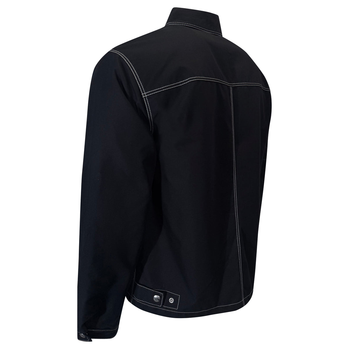 PRADA BLACK / WHITE STITCHED RE NYLON JACKET - MEDIUM (Fits Large) | PRE OWNED - Affluent ArchivesUsed HIGH END DESIGNER CLOTHING