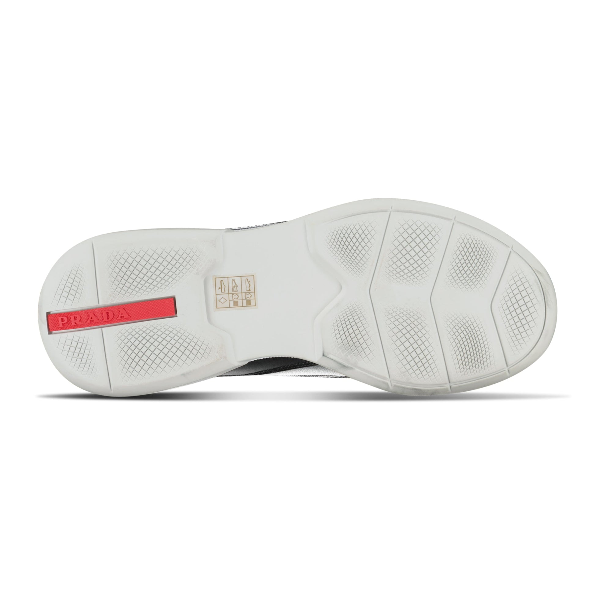 PRADA GREY LINEA ROSSA TRAINER - UK 7 (41) - Affluent ArchivesUsed HIGH END DESIGNER CLOTHING