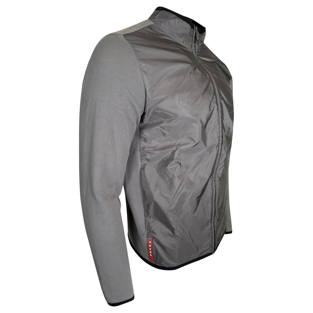 PRADA GREY LINEA ROSSA ZIP JACKET - LARGE (Fits Medium) - Affluent ArchivesUsed HIGH END DESIGNER CLOTHING
