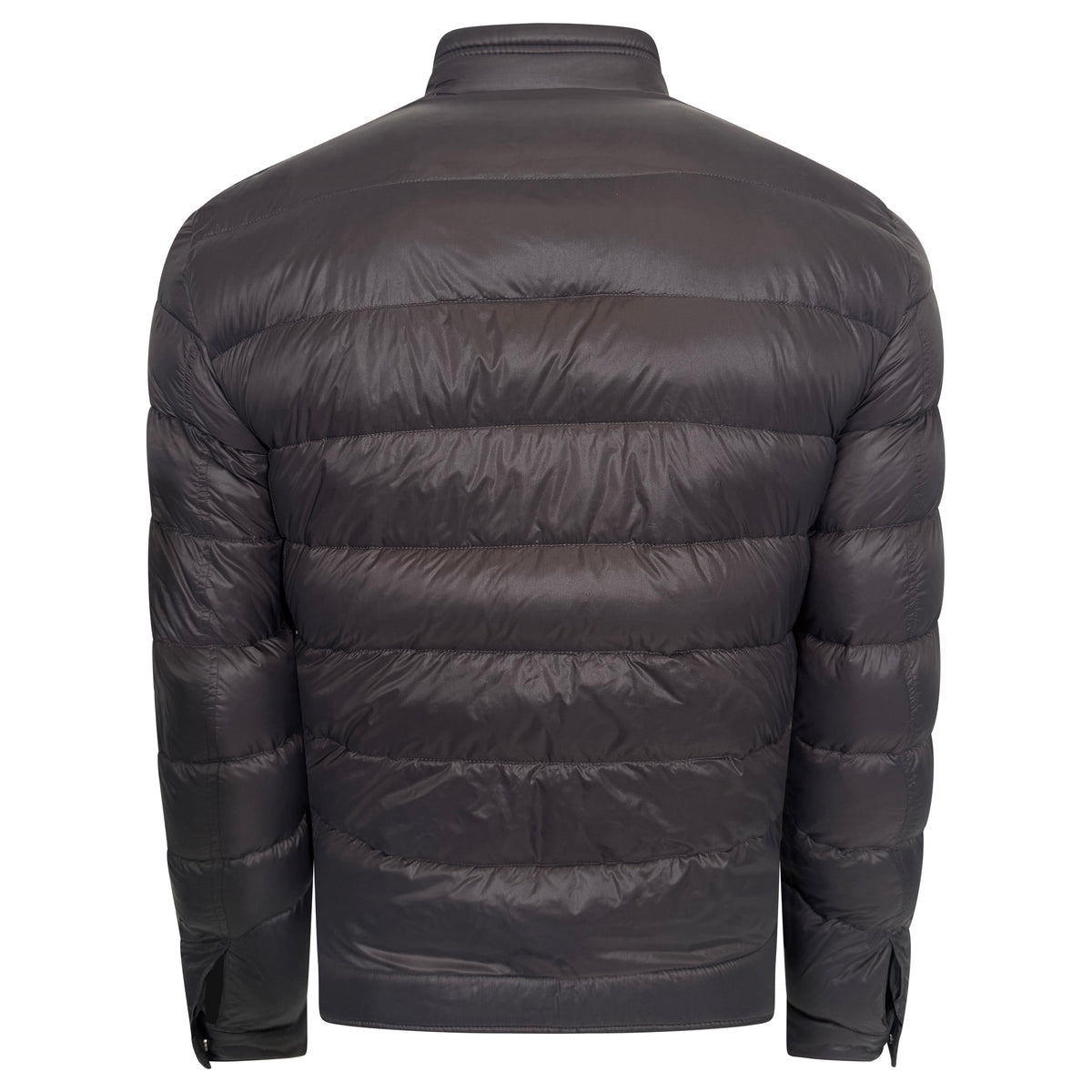 PRADA GREY QUILTED PUFFER COAT - L FITS (M) | PRE OWNED - Affluent ArchivesUsed HIGH END DESIGNER CLOTHING