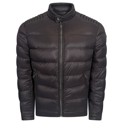 PRADA GREY QUILTED PUFFER COAT - L FITS (M) | PRE OWNED - Affluent ArchivesUsed HIGH END DESIGNER CLOTHING