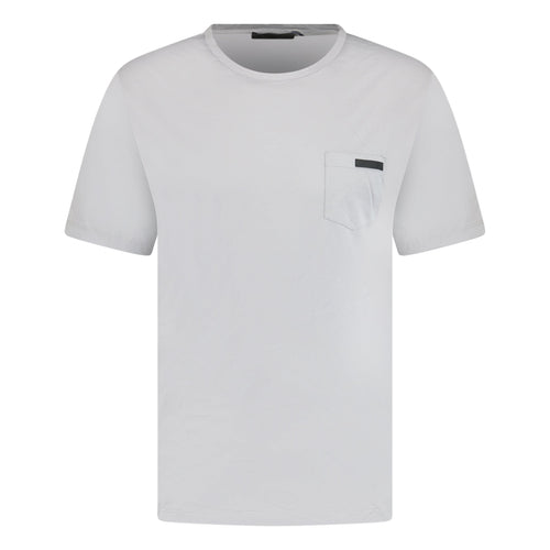 PRADA LIGHT GREY LOGO T SHIRT - XXL (Fits XL) (NEW) - affluentarchivesUsed HIGH END DESIGNER CLOTHING