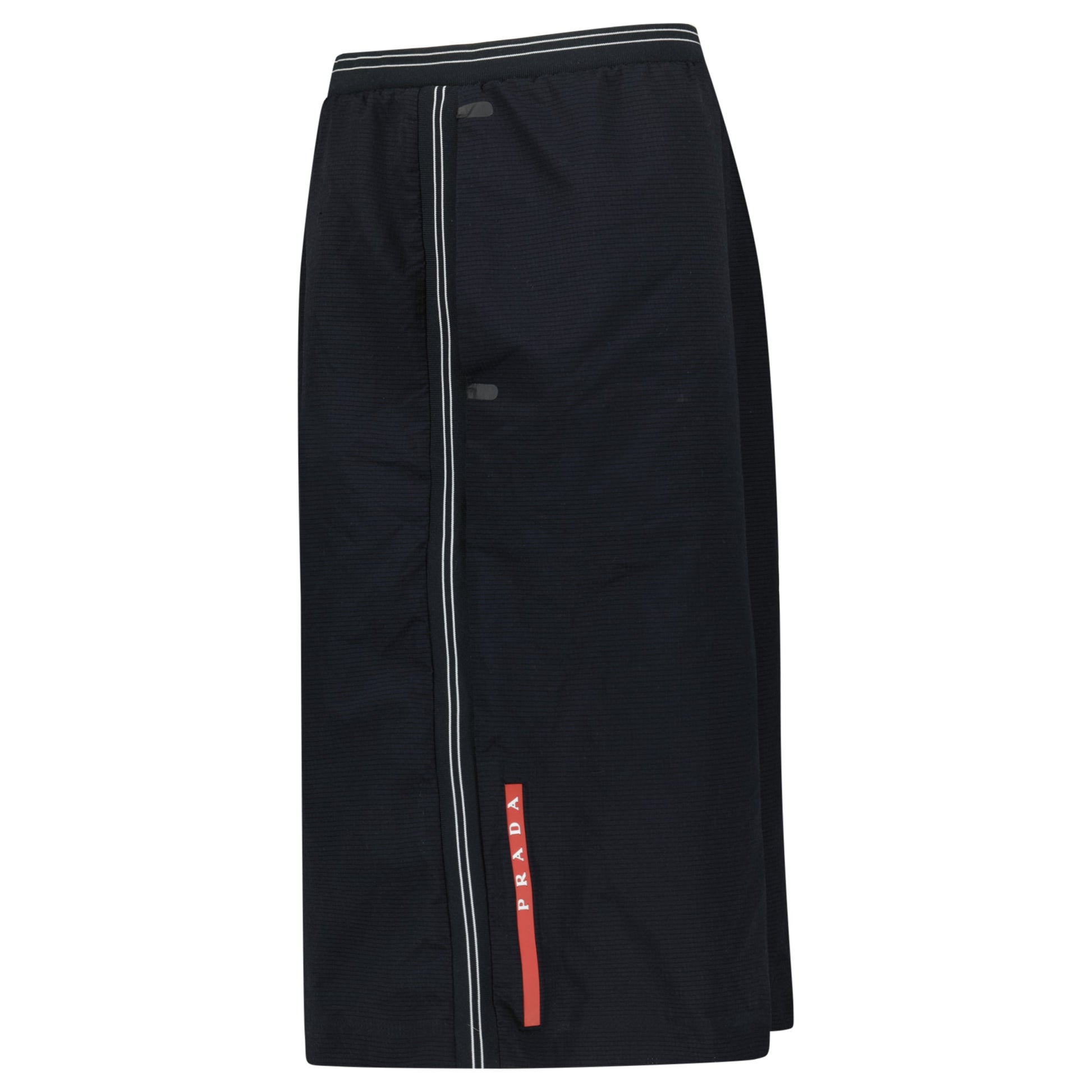 PRADA LINEA ROSSA BLACK SHORT - XL (Fits XXL) - Affluent ArchivesUsed HIGH END DESIGNER CLOTHING