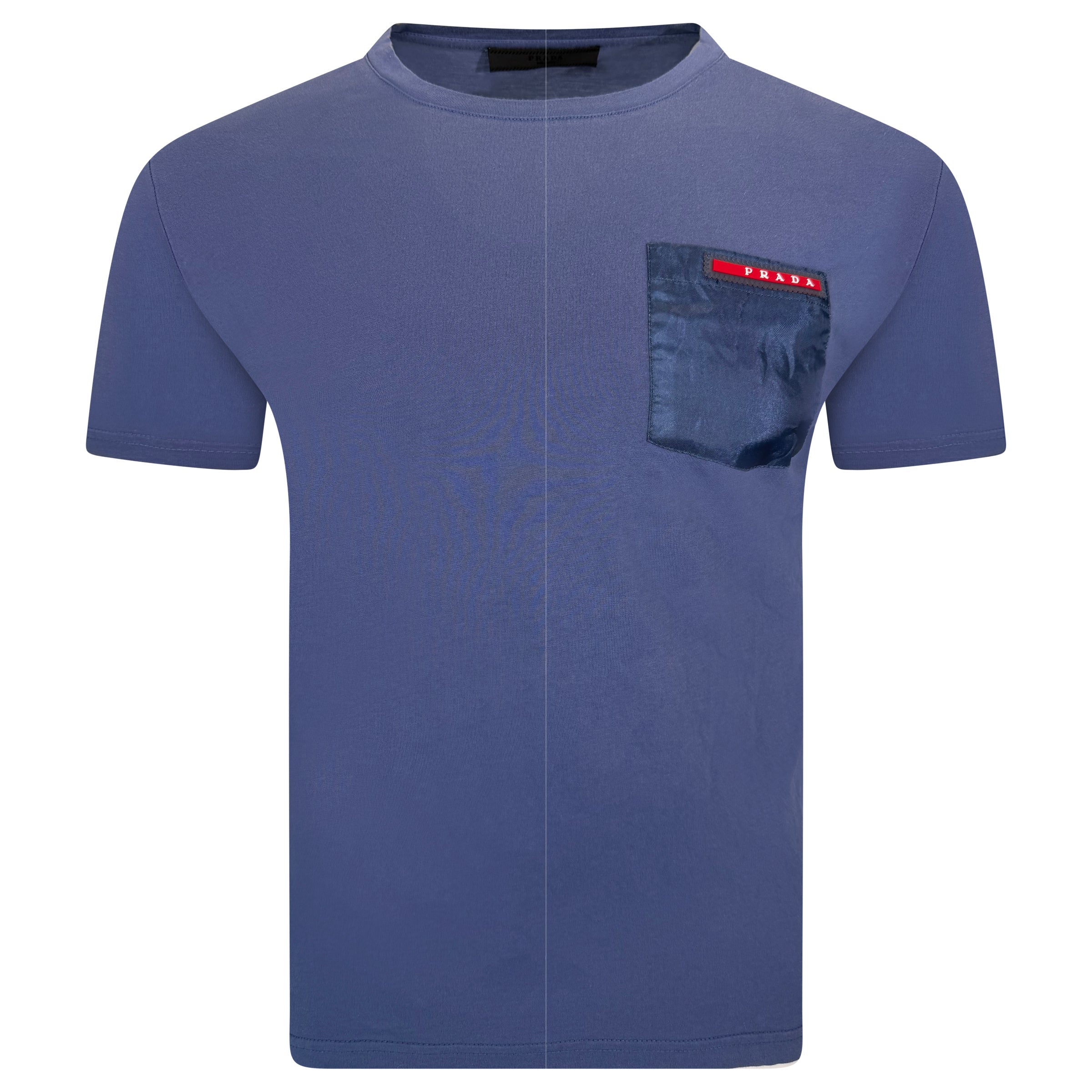 PRADA LINEA ROSSA NAVY T SHIRT - MEDIUM (Fits XS) | PRE OWNED - Affluent ArchivesUsed HIGH END DESIGNER CLOTHING