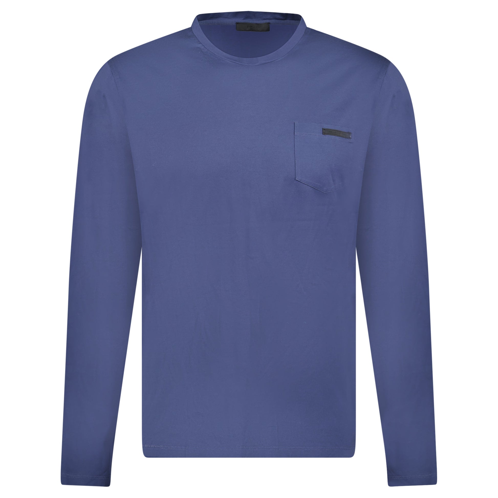 PRADA LONG SLEEVED NAVY T SHIRT - LARGE (Fits M) - affluentarchivesUsed HIGH END DESIGNER CLOTHING
