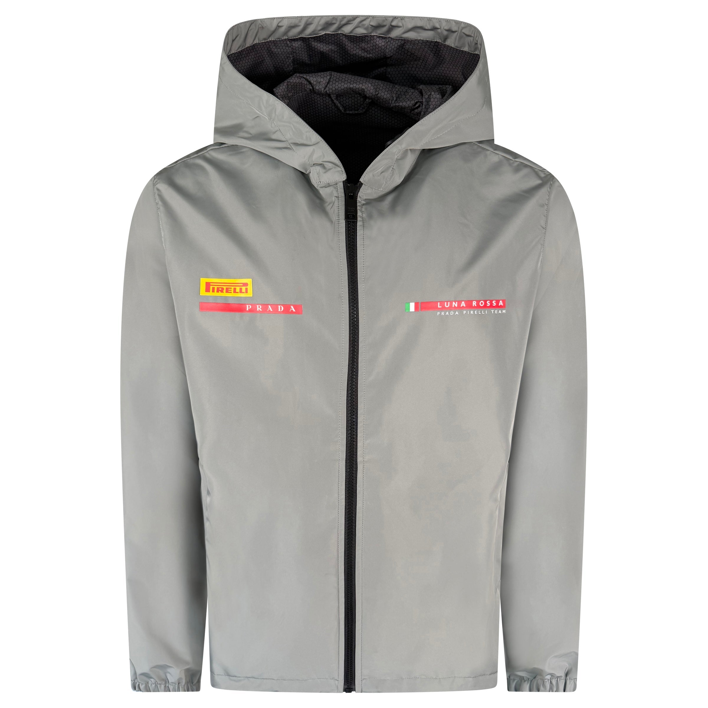 PRADA LUNA ROSSA GREY GORTEX JACKET - XXL (Fits XL) | PRE OWNED - Affluent ArchivesUsed HIGH END DESIGNER CLOTHING