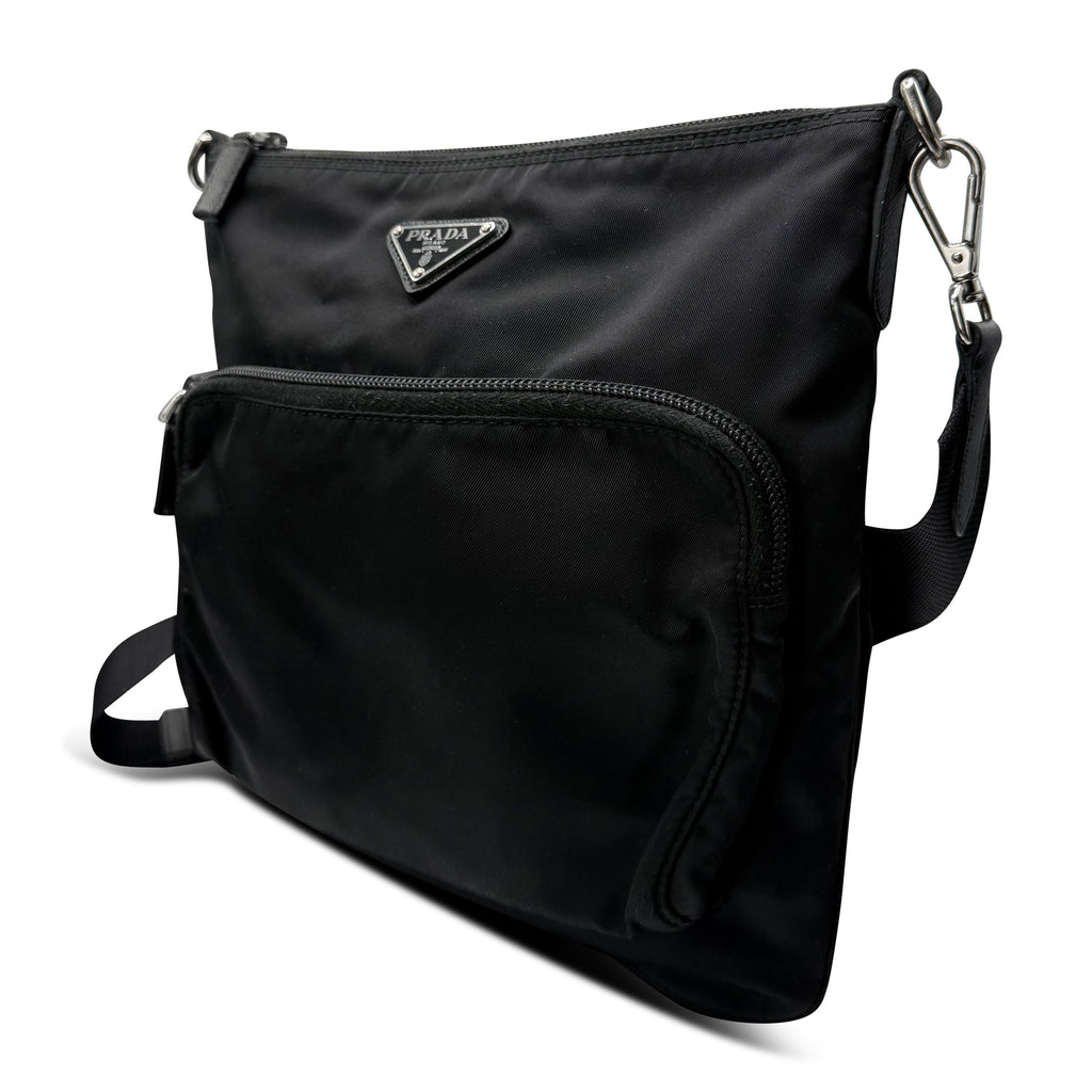 PRADA MESSENGER BAG BLACK - ONE SIZE - Affluent ArchivesUsed HIGH END DESIGNER CLOTHING