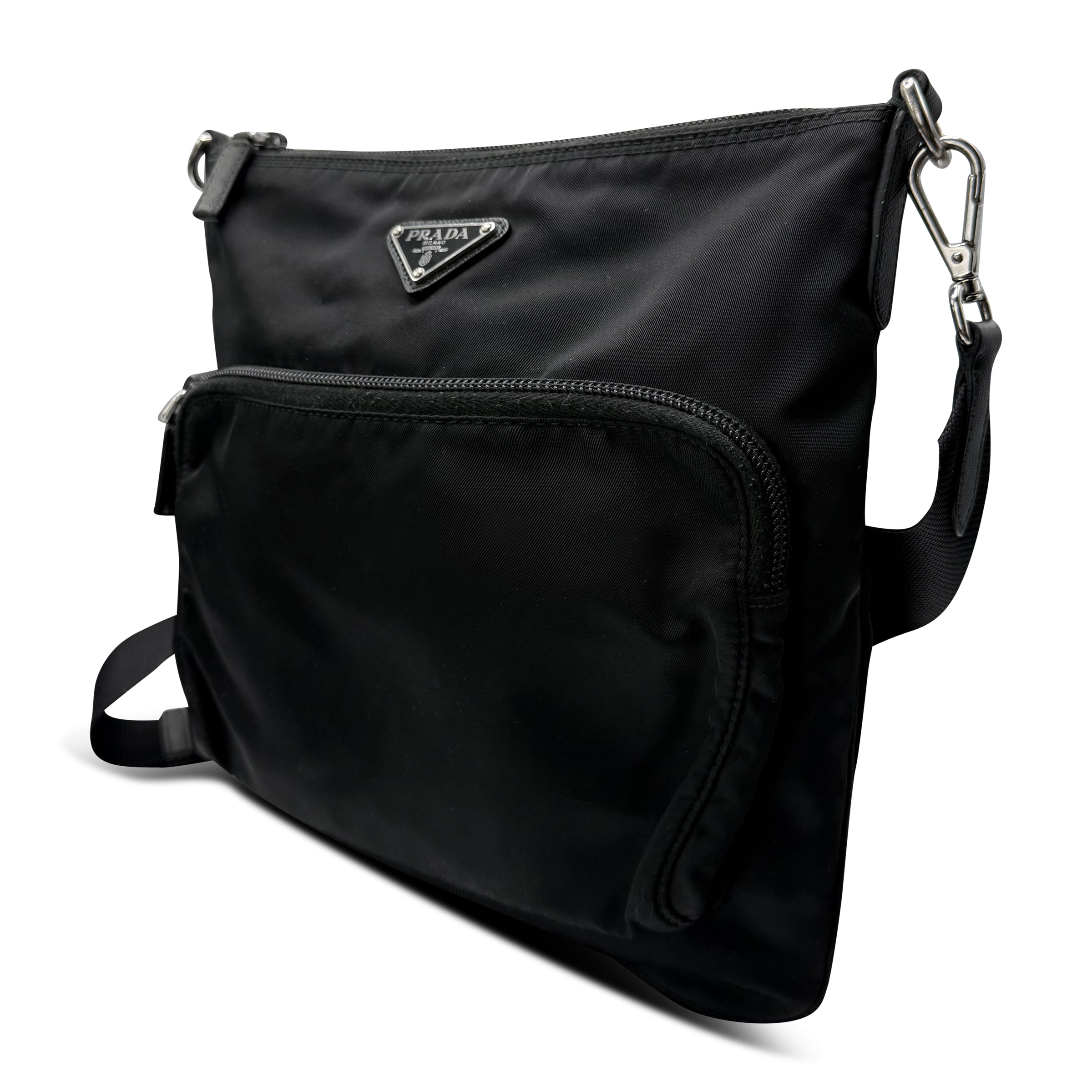 PRADA MESSENGER BAG BLACK - ONE SIZE - Affluent ArchivesUsed HIGH END DESIGNER CLOTHING