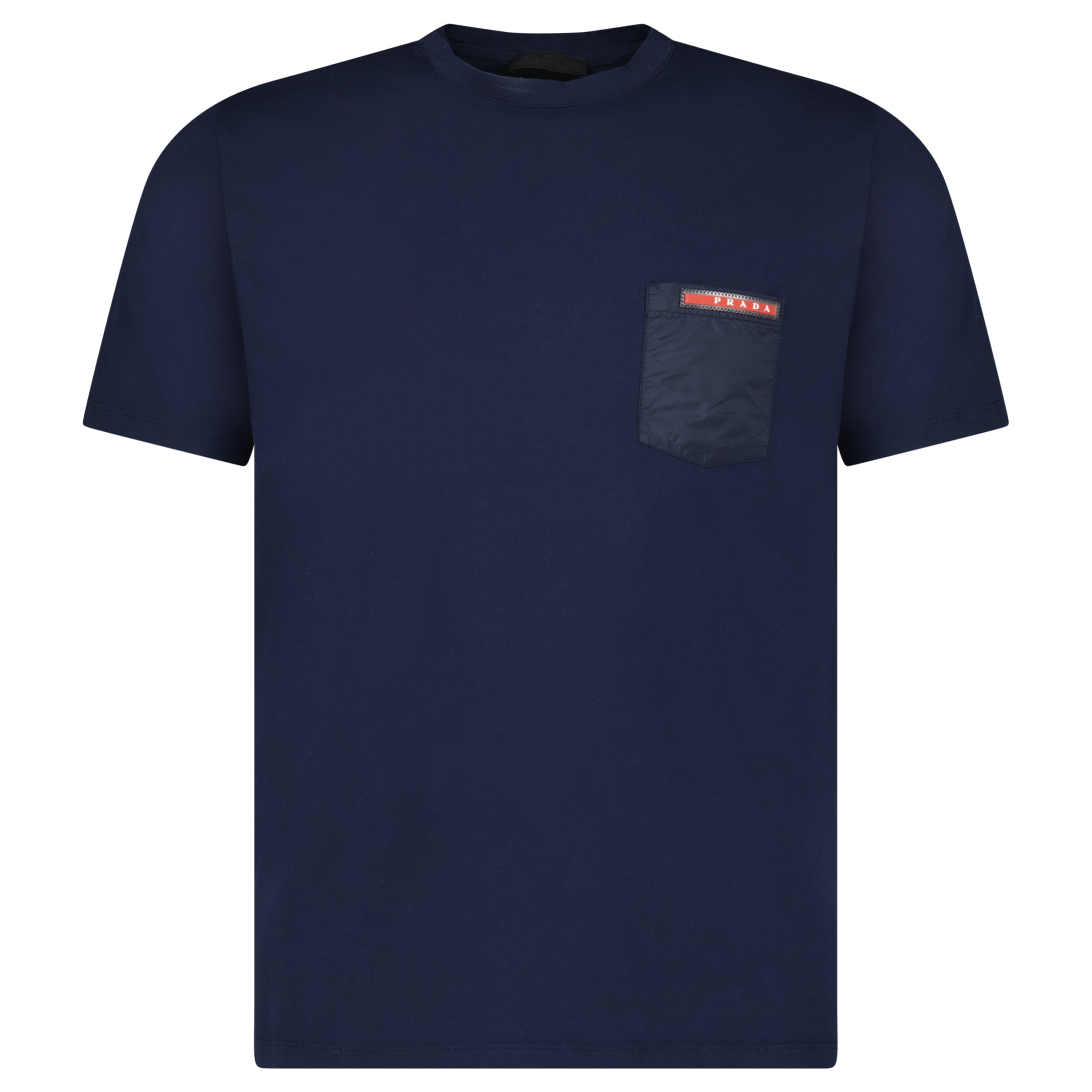 PRADA NAVY LINEA ROSSA T SHIRT - XL (Fits Medium) - Affluent ArchivesUsed HIGH END DESIGNER CLOTHING