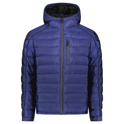 PRADA NAVY QUILTED BADGE JACKET - Large (Fits M) | PRE OWNED - Affluent ArchivesUsed HIGH END DESIGNER CLOTHING
