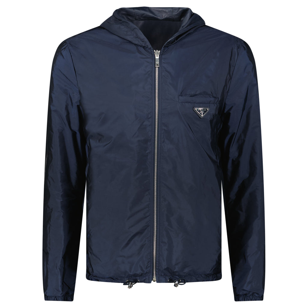 PRADA NAVY REVERSIBLE WINDBREAKER - MEDIUM (Fits Small) - Affluent ArchivesUsed HIGH END DESIGNER CLOTHING