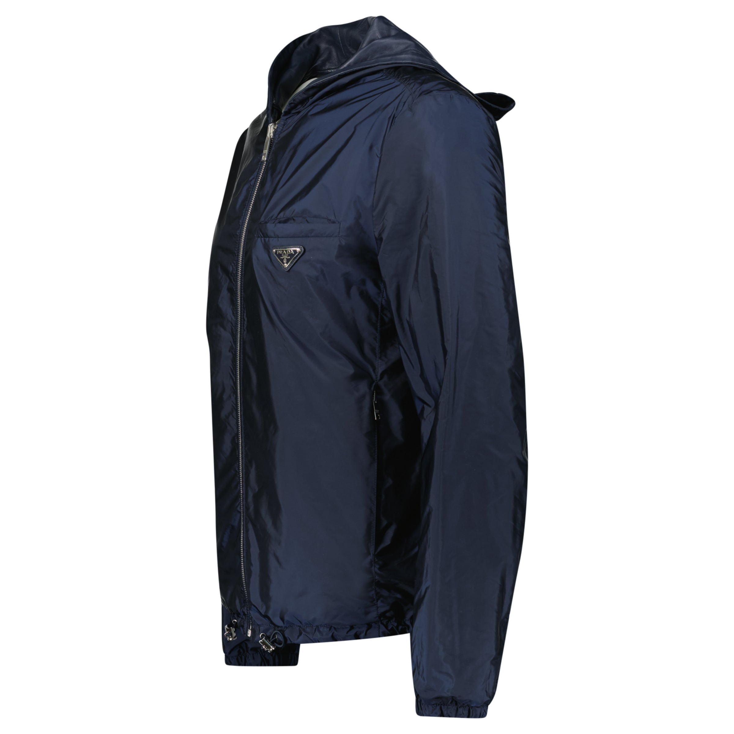 PRADA NAVY REVERSIBLE WINDBREAKER - MEDIUM (Fits Small) - Affluent ArchivesUsed HIGH END DESIGNER CLOTHING