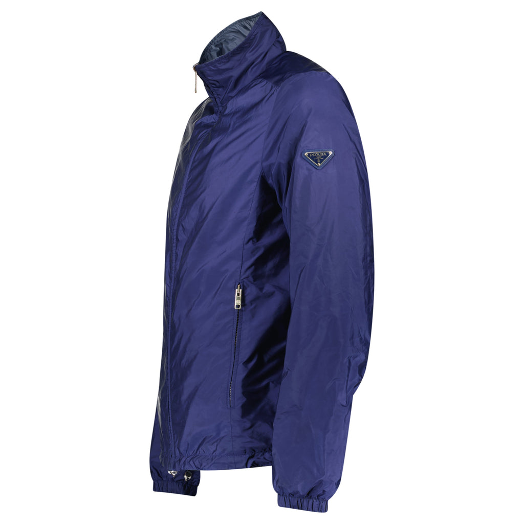 PRADA NAVY REVERSIBLE WINDBREAKER | SMALL| PRE OWNED - Affluent ArchivesUsed HIGH END DESIGNER CLOTHING