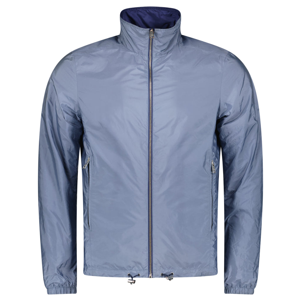PRADA NAVY REVERSIBLE WINDBREAKER | SMALL| PRE OWNED - Affluent ArchivesUsed HIGH END DESIGNER CLOTHING
