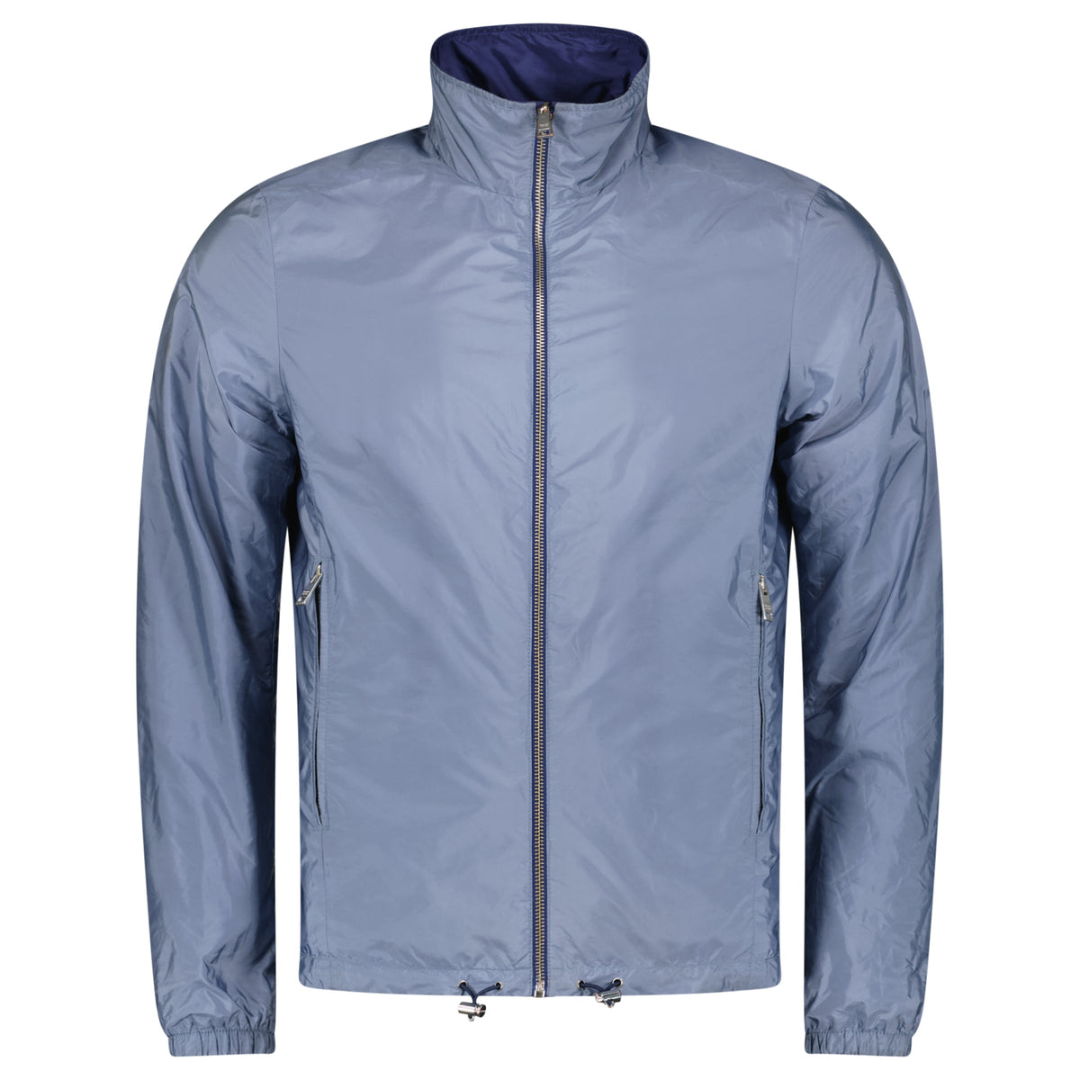 PRADA NAVY REVERSIBLE WINDBREAKER | SMALL| PRE OWNED - Affluent ArchivesUsed HIGH END DESIGNER CLOTHING