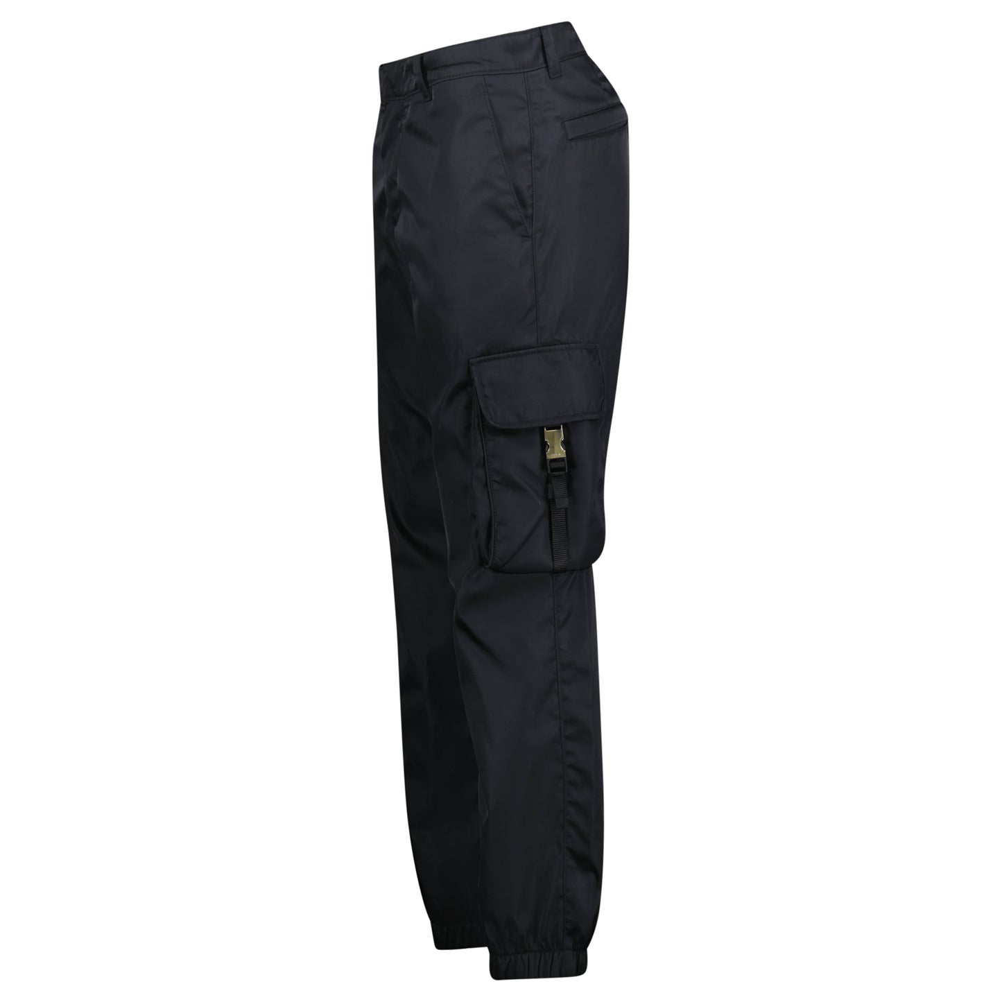 PRADA RE NYLON BADGE CARGO TROUSERS - MEDIUM - Affluent ArchivesUsed HIGH END DESIGNER CLOTHING