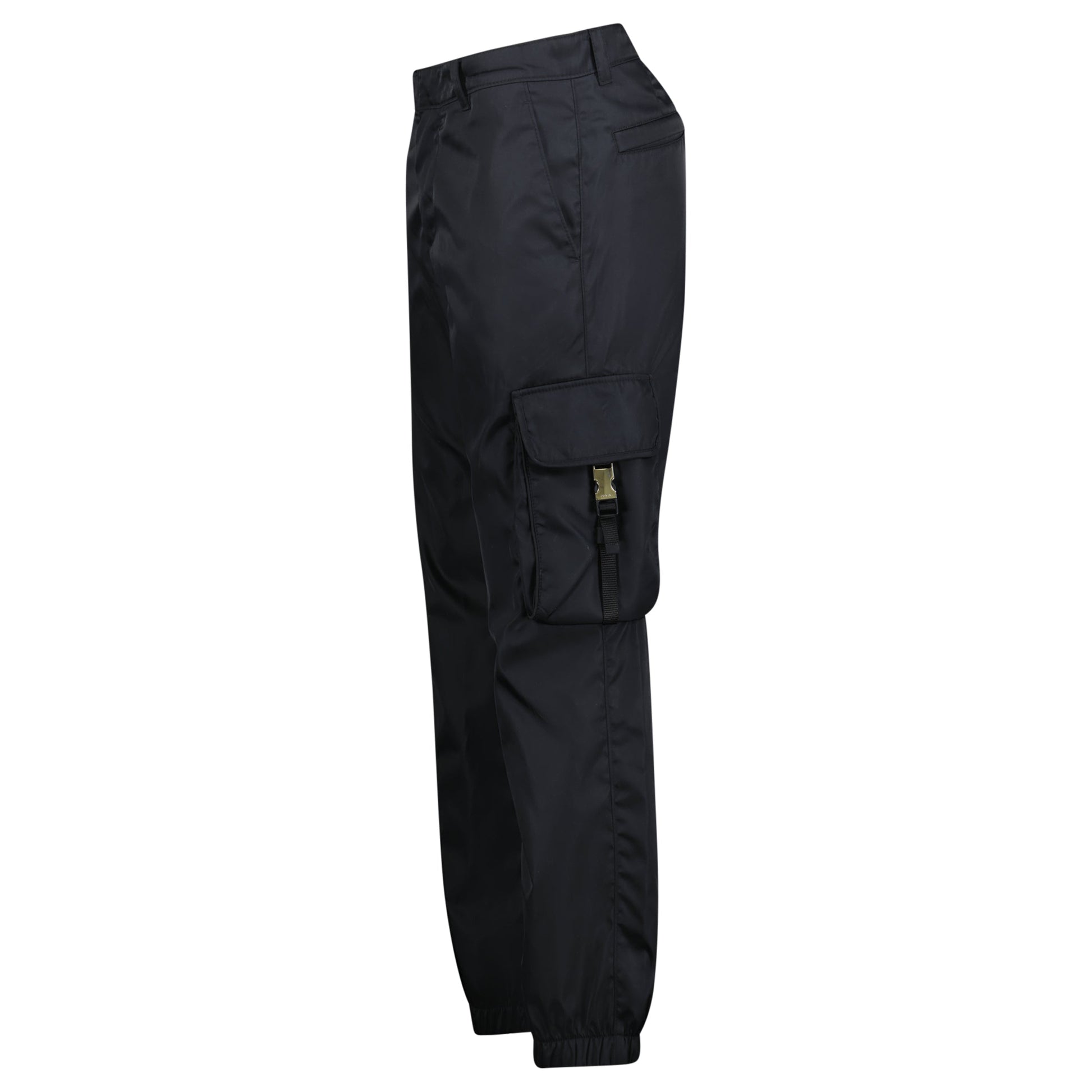PRADA RE NYLON BADGE CARGO TROUSERS - MEDIUM - Affluent ArchivesUsed HIGH END DESIGNER CLOTHING
