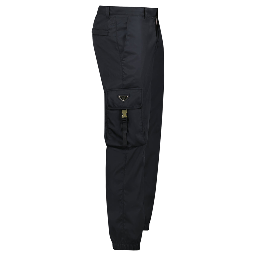 PRADA RE NYLON BADGE CARGO TROUSERS - MEDIUM - Affluent ArchivesUsed HIGH END DESIGNER CLOTHING