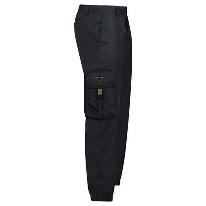 PRADA RE NYLON BADGE CARGO TROUSERS - MEDIUM - Affluent ArchivesUsed HIGH END DESIGNER CLOTHING
