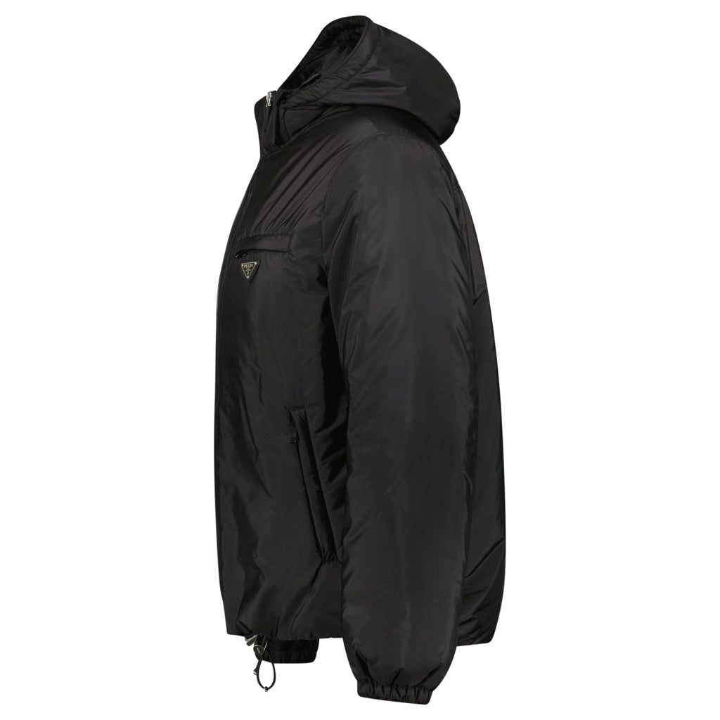 PRADA RE NYLON BLACK PADDED JACKET - MEDIUM | PRE OWNED - Affluent ArchivesUsed HIGH END DESIGNER CLOTHING