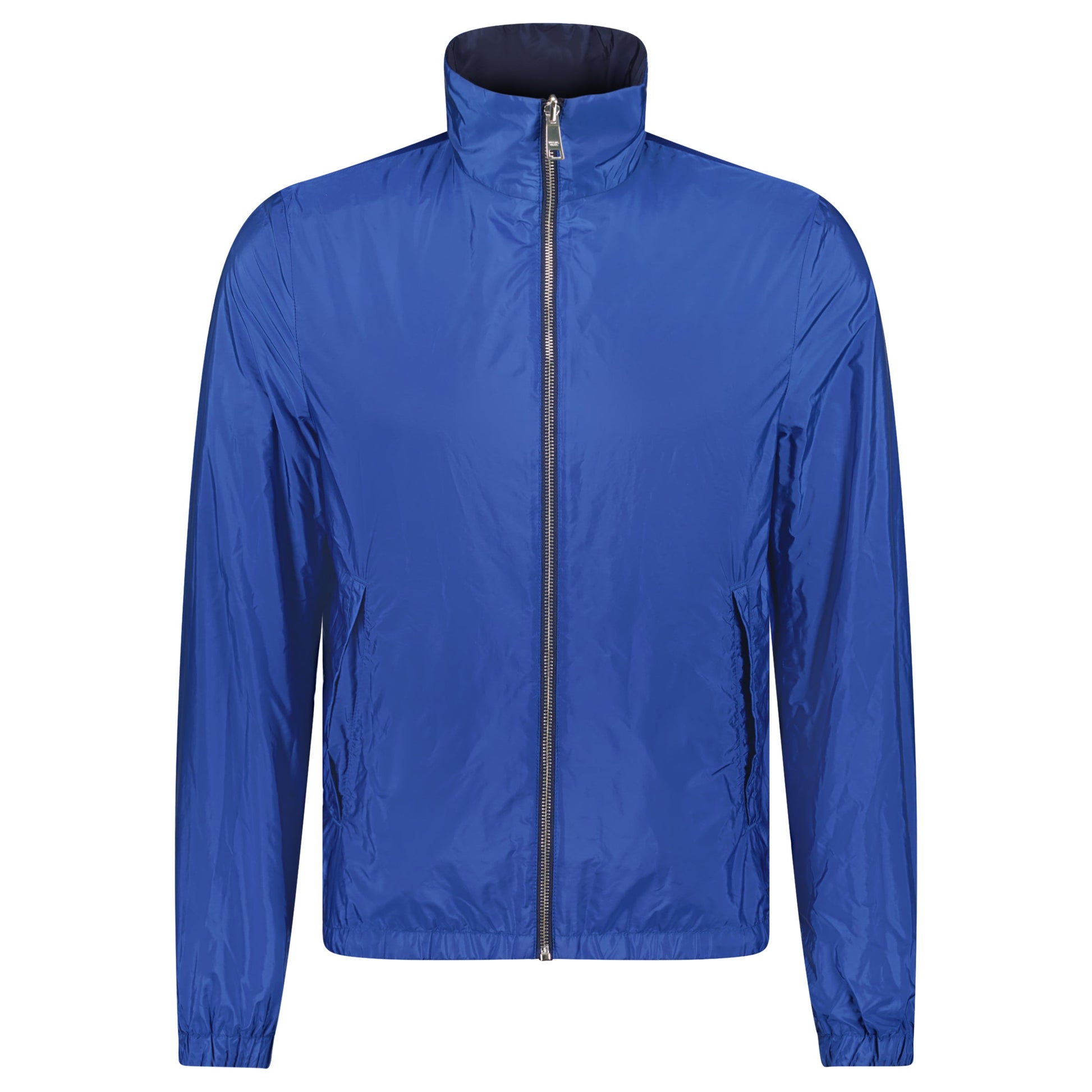 PRADA REVERSIBLE NAVY/LIGHT BLUE LINEA ROSS JACKET - SMALL (46) - Affluent ArchivesUsed HIGH END DESIGNER CLOTHING