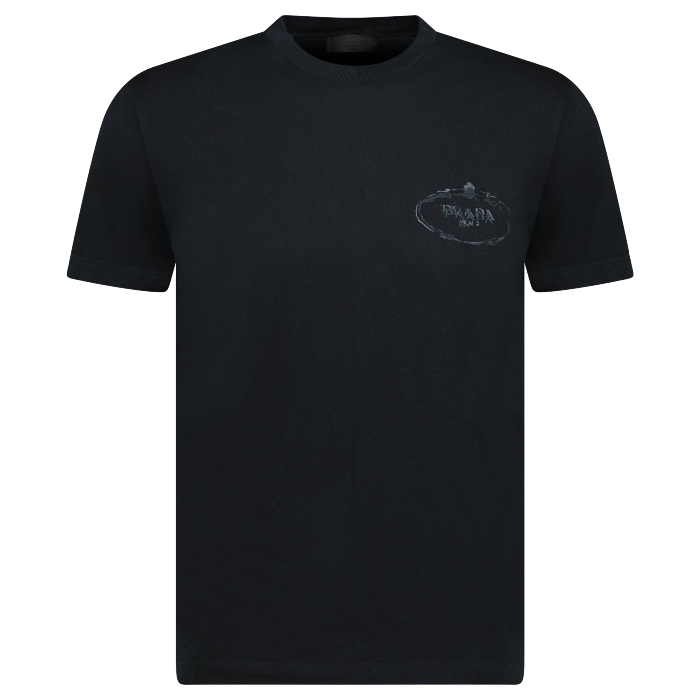 PRADA T SHIRT BLACK - LARGE (Fits M) - affluentarchivesUsed HIGH END DESIGNER CLOTHING
