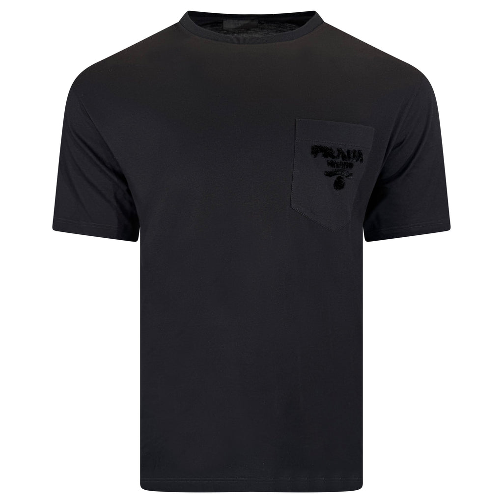 PRADA T SHIRT BLACK - XL (FITS L)| PRE OWNED - Affluent ArchivesUsed HIGH END DESIGNER CLOTHING