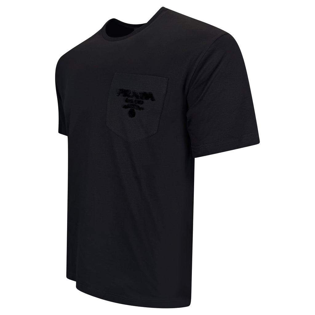 PRADA T SHIRT BLACK - XL (FITS L)| PRE OWNED - Affluent ArchivesUsed HIGH END DESIGNER CLOTHING
