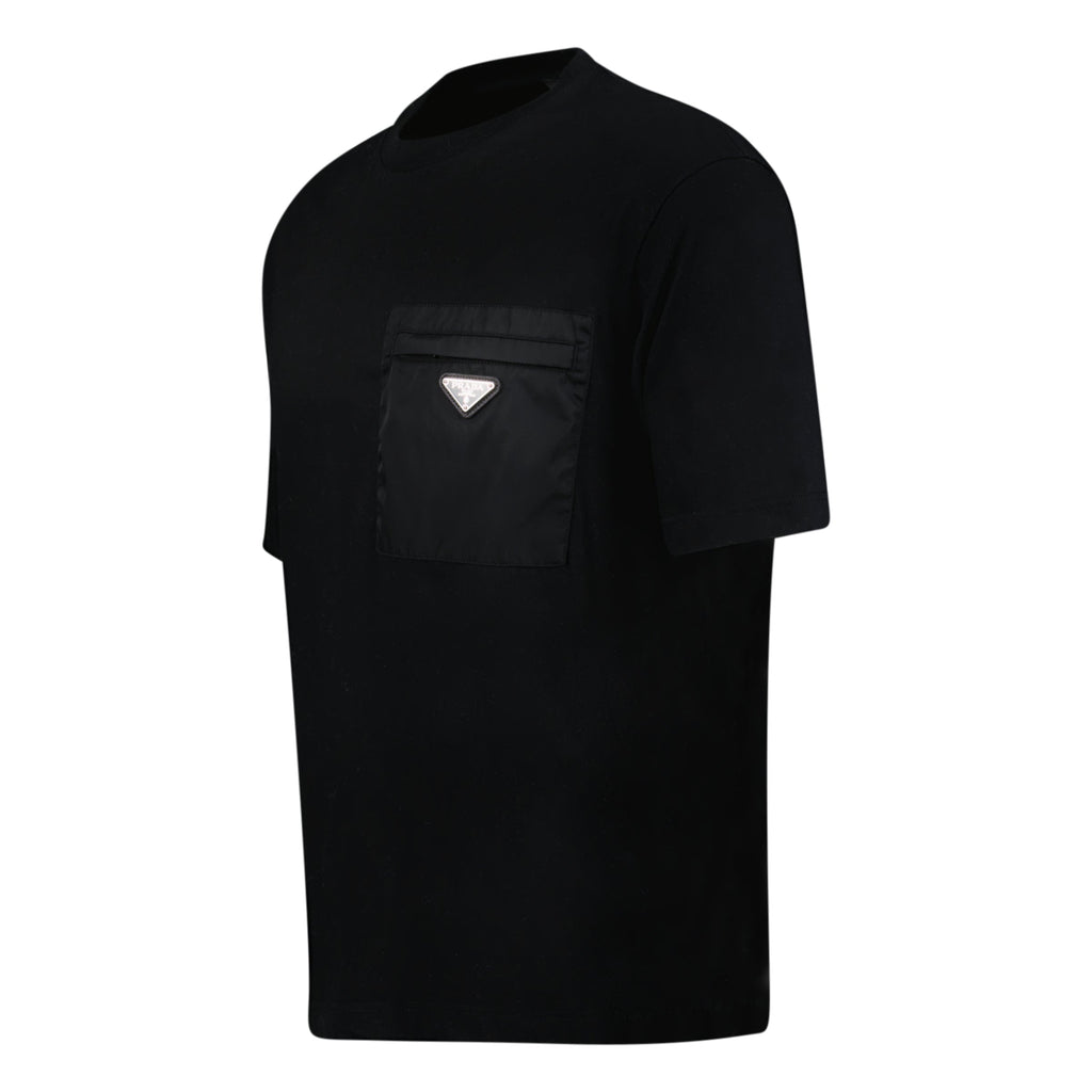 PRADA TRIANGLE BADGE POCKET T SHIRT - MEDIUM - Affluent ArchivesUsed HIGH END DESIGNER CLOTHING