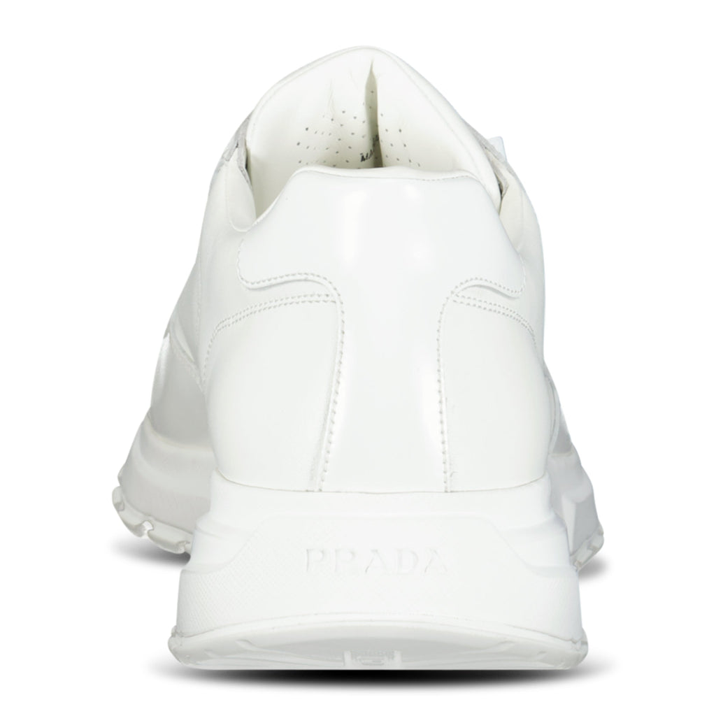 PRADA WHITE LEATHER SNEAKER - UK 8 (Fit 9) NEW - Affluent ArchivesUsed HIGH END DESIGNER CLOTHING